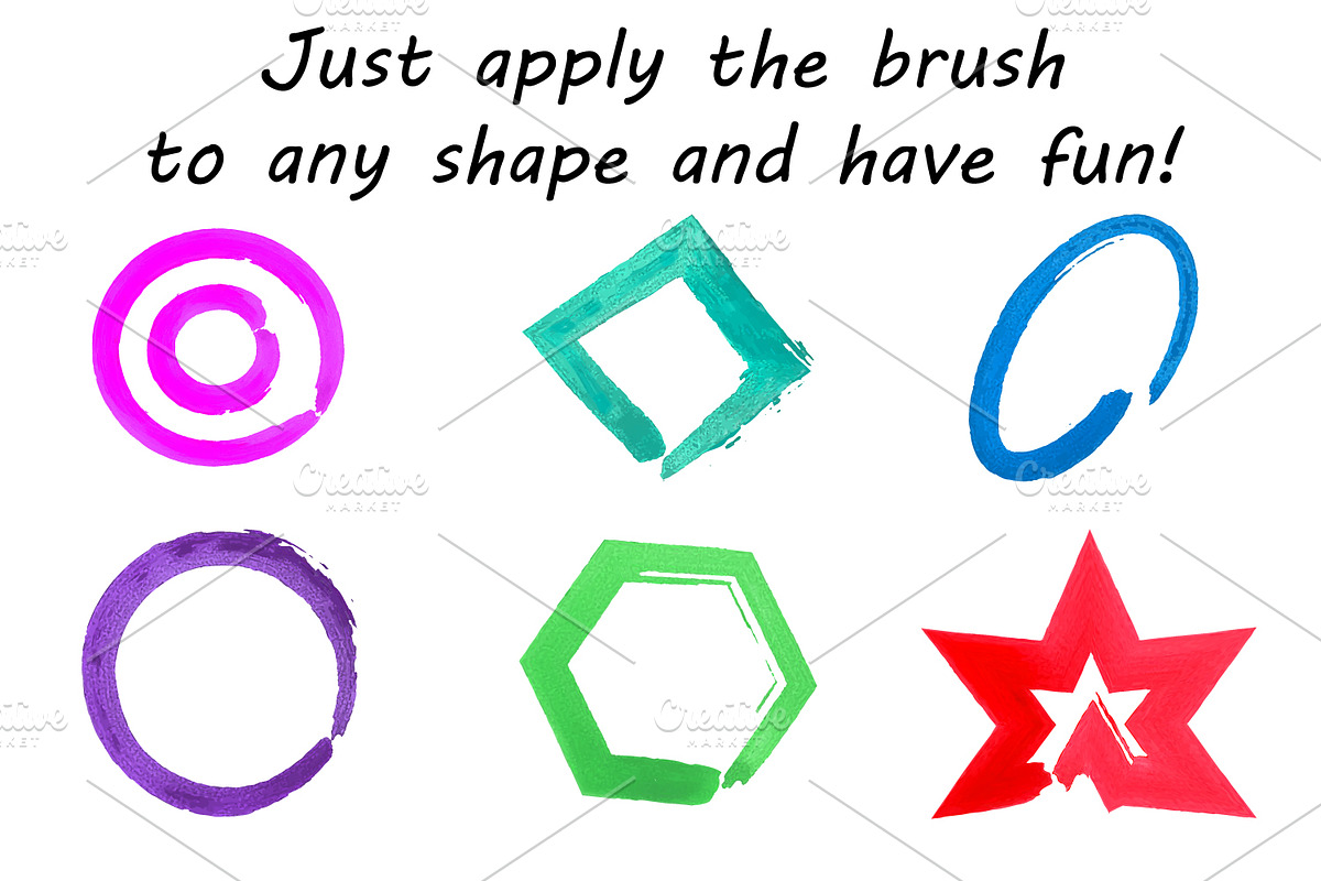 Acrylic brushes 100% vector. preview 3