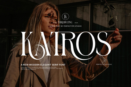 Katros Elegant Serif Font, a Serif Font by Perfectype