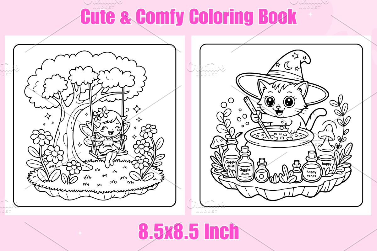 Floating Islands Coloring Pages, a Decorative Illustration by Coco Bloom (Photo 3 of 3)