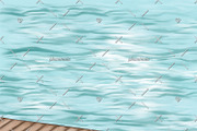 Poolside Watercolor Cliparts, an Illustration by Phantasia Design (Thumbnail 8 of 8)