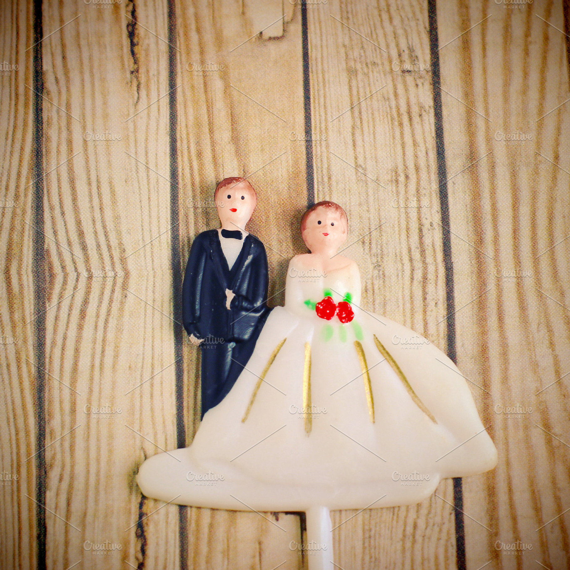 wedding bride and groom couple doll