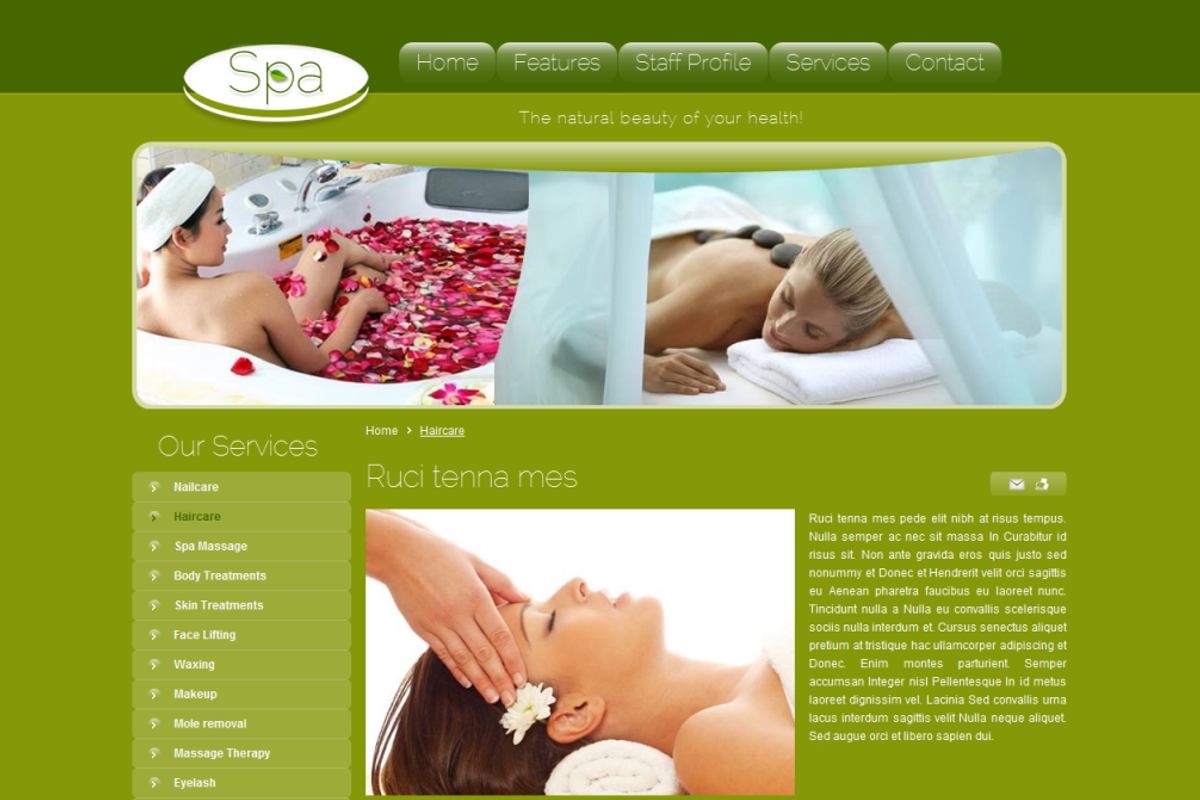 SJ Spa with easy-to-customize design, a Websites & App Template by YouTech (Photo 3 of 5)