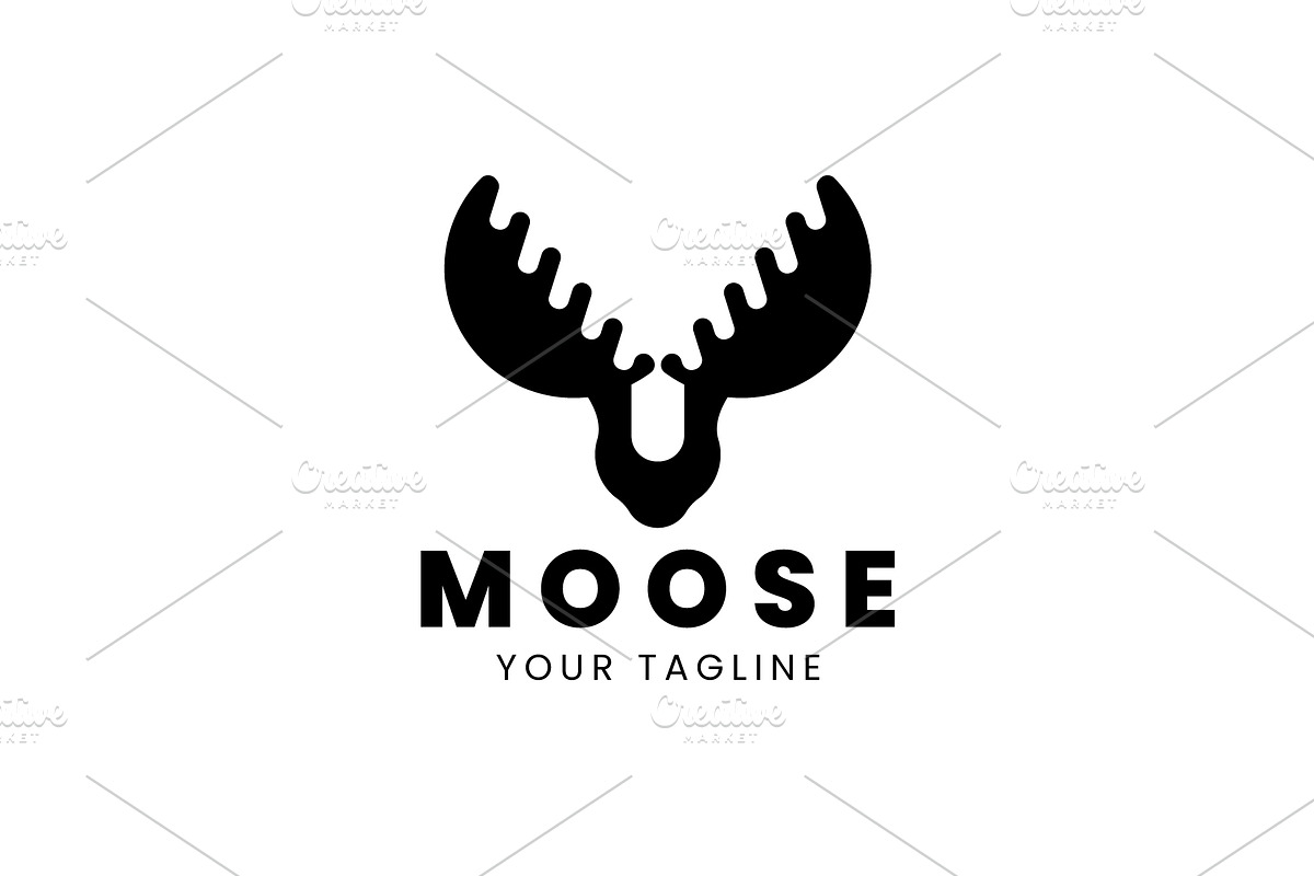 Moose logo vector icon illustration, a Branding & Logo Template by Dyn Studio