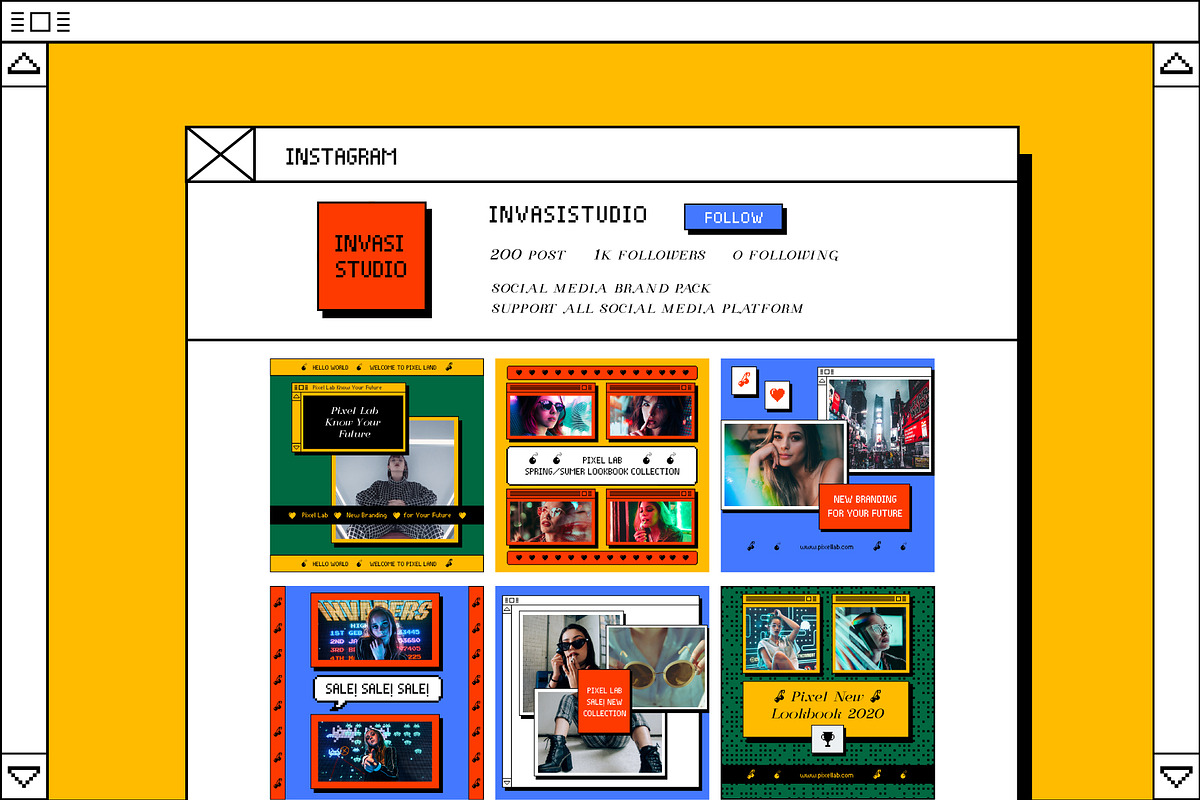 PIXEL-Social Media Brand Templates, a Social Media Template by Invasi Studio (Photo 5 of 12)