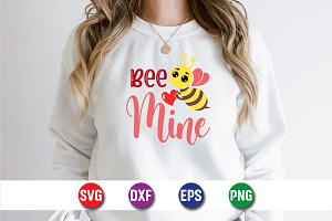 Bee Mine Happy Valentine's Day SVG