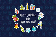 Christmas and new year set, a Pattern Graphic by martynmarin (Thumbnail 2 of 4)