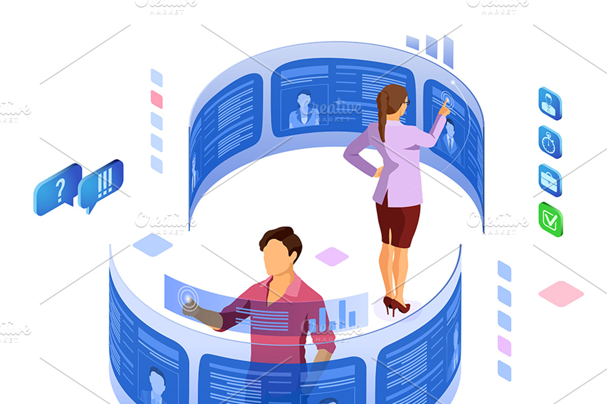 Online Technologies Isometric, a Person Illustration by TAlex (Photo 5 of 6)