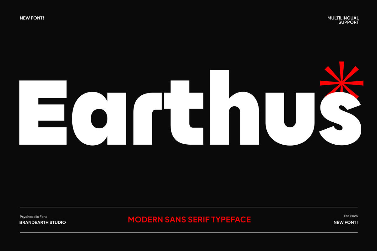 Earthus - Bold & Modern Sans Serif, a Sans Serif Font by Brand Earth (Photo 1 of 7)