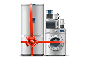 Household appliances. Refrigerator, an Object Illustration by Vectorbuum