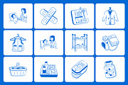 Nursing Doodles Icons Set, an Outline Icon by Vectors Market (Thumbnail 5 of 8)