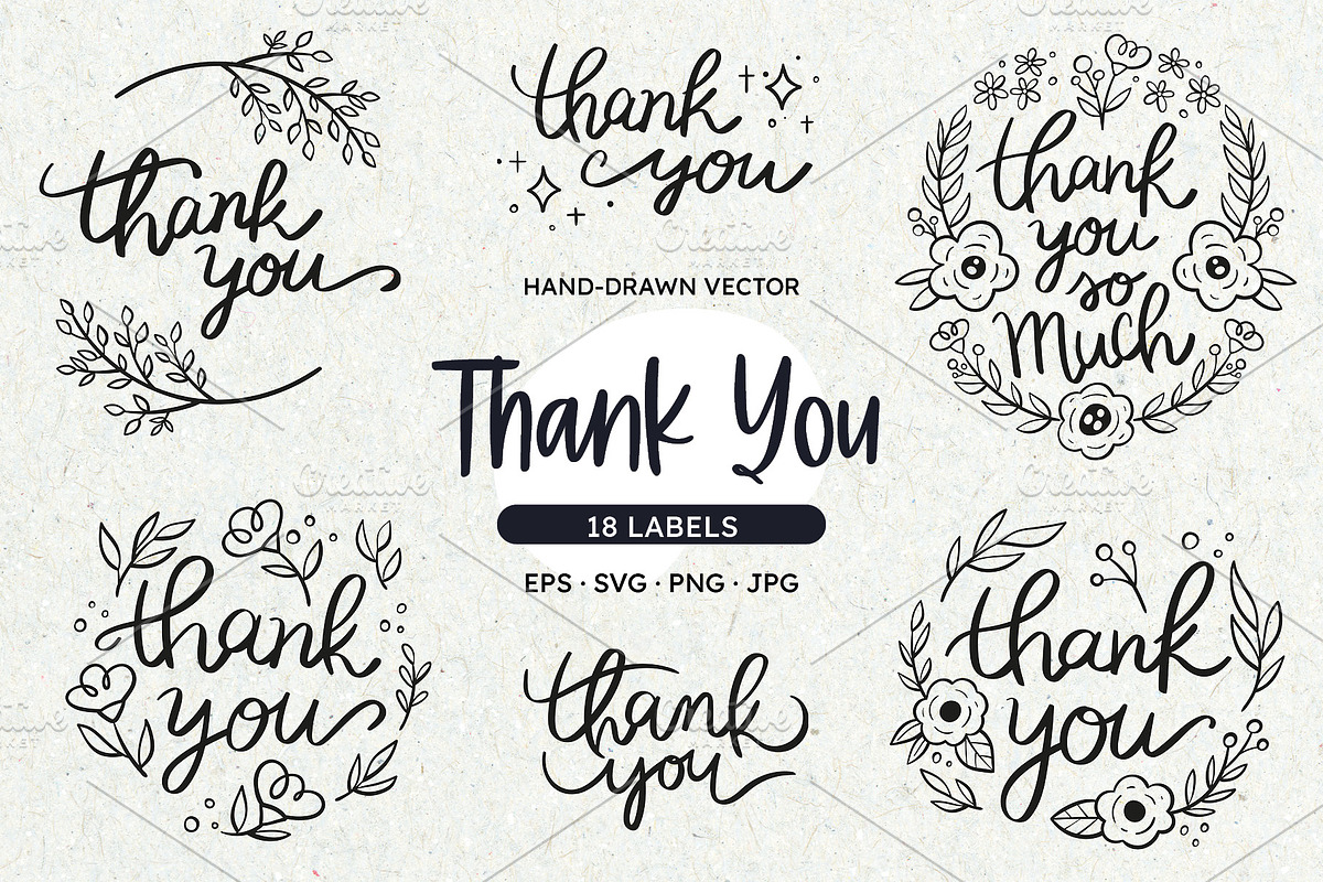 Thank You Labels, a Decorative Illustration by insemar (Photo 1 of 4)