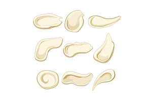 Creamy cosmetic smears creating, an Object Graphic by pikepicture