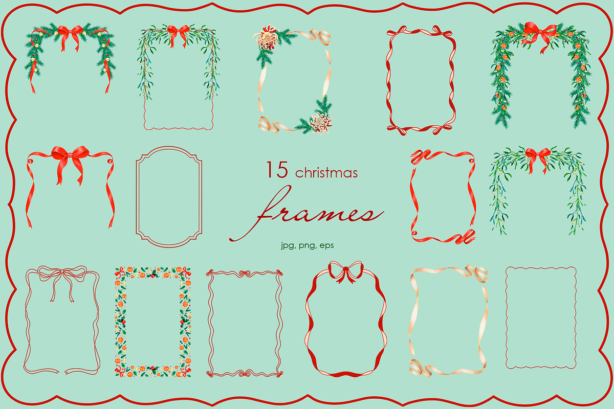 Whimsical Christmas Botanicals, a Seasonal Illustration by SunnJaneArt (Photo 10 of 13)