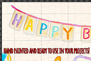 Happy Birthday Watercolor Bundle, a Person Illustration by Violet LeBeaux (Thumbnail 3 of 3)