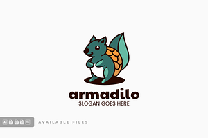 Armadilo Simple Mascot Loggo, a Branding & Logo Template by ivan_artnivora