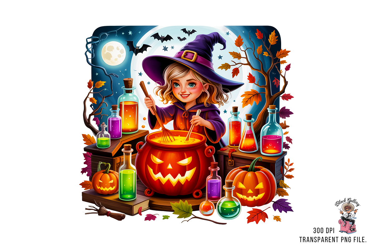 10 Halloween Witch Clipart PNG, a Graphic by Clipart Studio (Photo 6 of 11)