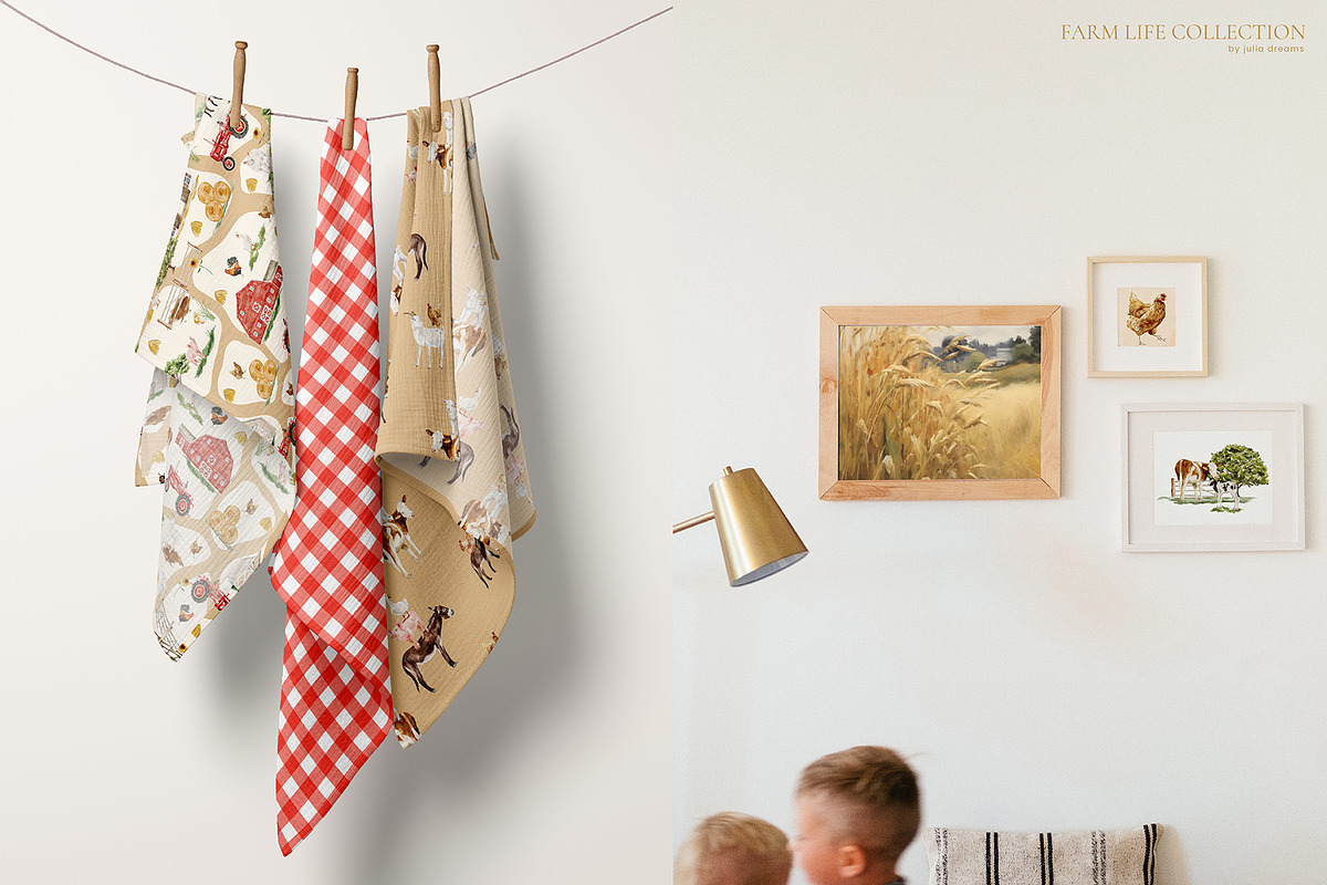 Farm Life Watercolor Collection, an Object Graphic by Julia Dreams (Photo 12 of 12)