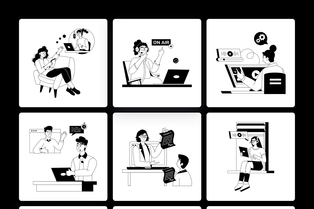 Animated Webinar and Podcast, a Person Illustration by Prosymbols (Photo 10 of 11)