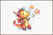 Watercolor Cute Astronaut Clipart, an Illustration by Sublimation Artist (Thumbnail 3 of 6)