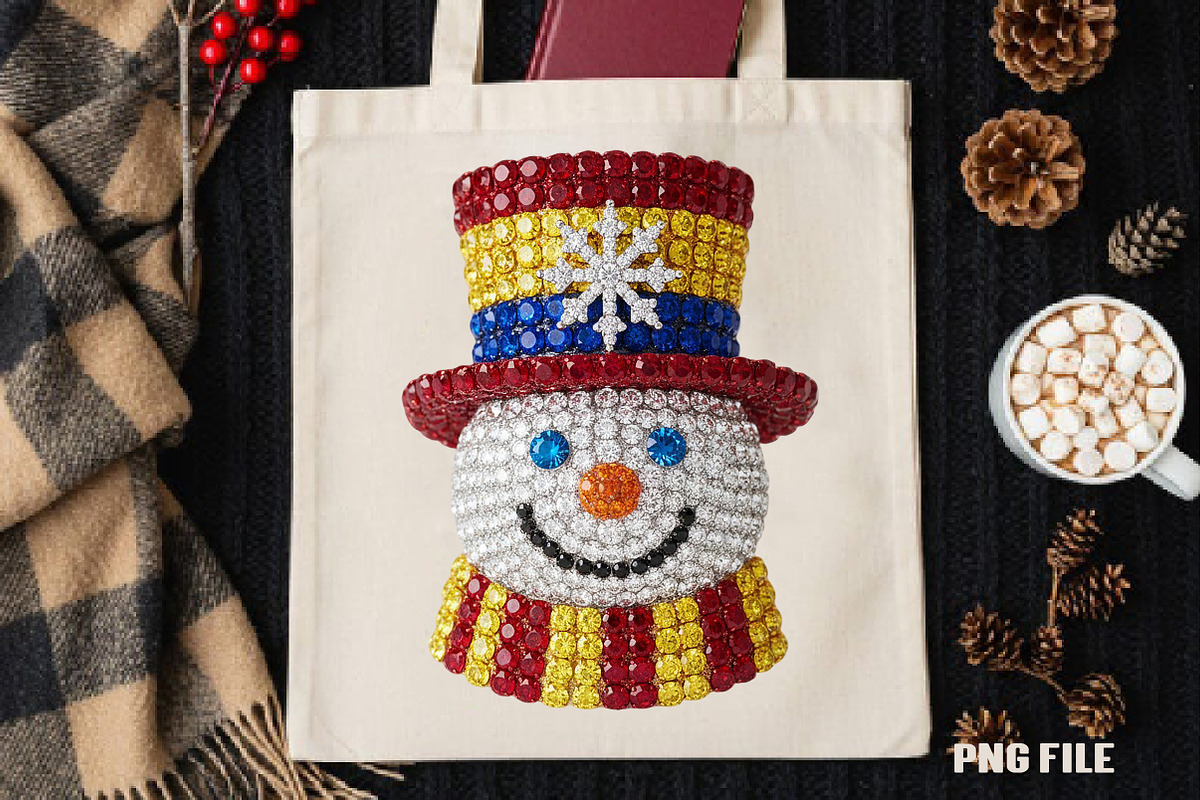 Sparkling Crystal Christmas Snowman, an Illustration by DreamCafeArt (Photo 4 of 4)