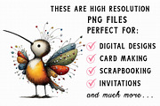Quirky Funny Birds Clipart, an Illustration by Libby Wishes (Thumbnail 5 of 7)