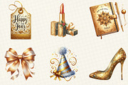 Glittery New Year Sublimation, an Illustration by DreamCafeArt (Thumbnail 2 of 6)