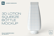 3D Lotion Squeeze Bottle Mockup, a Household Mockup by Silver Moon Design School (Thumbnail 1 of 3)