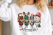 Christmas Coquette Nurse Life PNG, a Seasonal Illustration by designcity5 (Thumbnail 2 of 4)