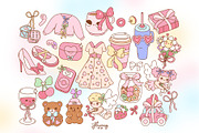 Preppy & Coquette Valentine Bundle, a Seasonal Illustration by Huxmay (Thumbnail 5 of 7)