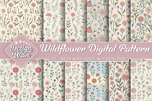 Wildflower Digital Pattern, a Pattern Graphic by Design Station