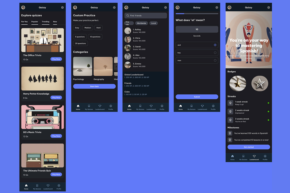 Quiz, Test, Quizzer & Trivia App, an App Template by nagaredesignstudio (Photo 2 of 2)