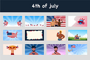 USA 4th of july, a Seasonal Illustration by foxndeer (Thumbnail 1 of 4)