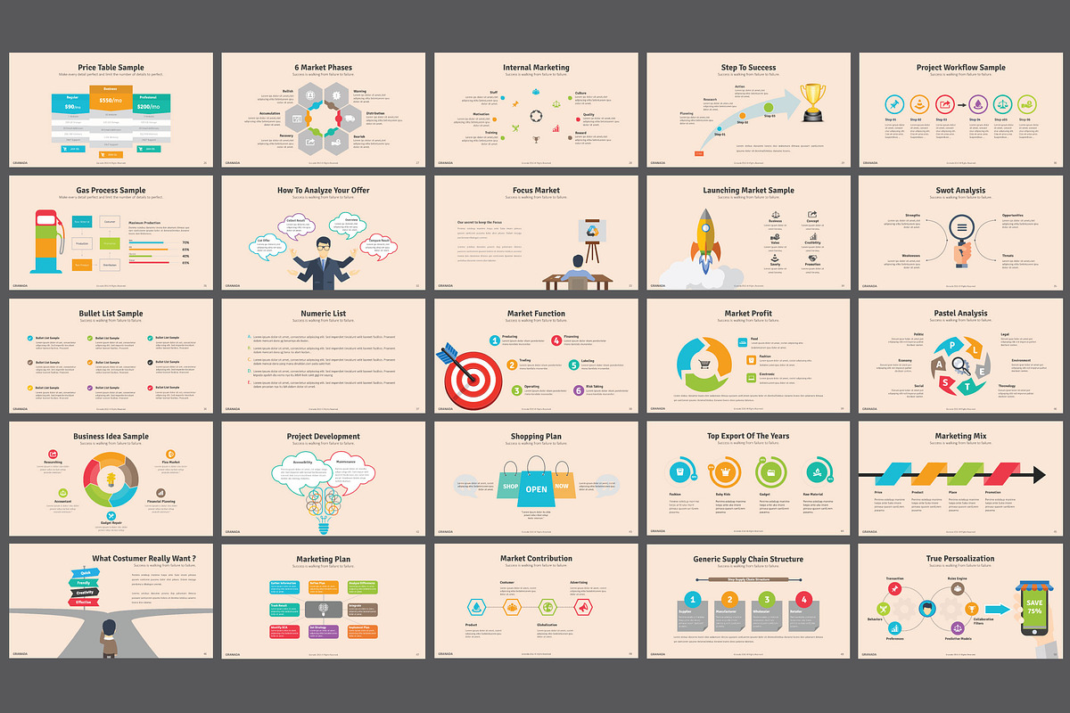 Granada Powerpoint Template, a Presentation Template by DesignCorner (Photo 3 of 5)