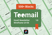 Toomail - Email Newsletter Wireframe, a Wireframe Template by Welovegraphics (Thumbnail 1 of 12)