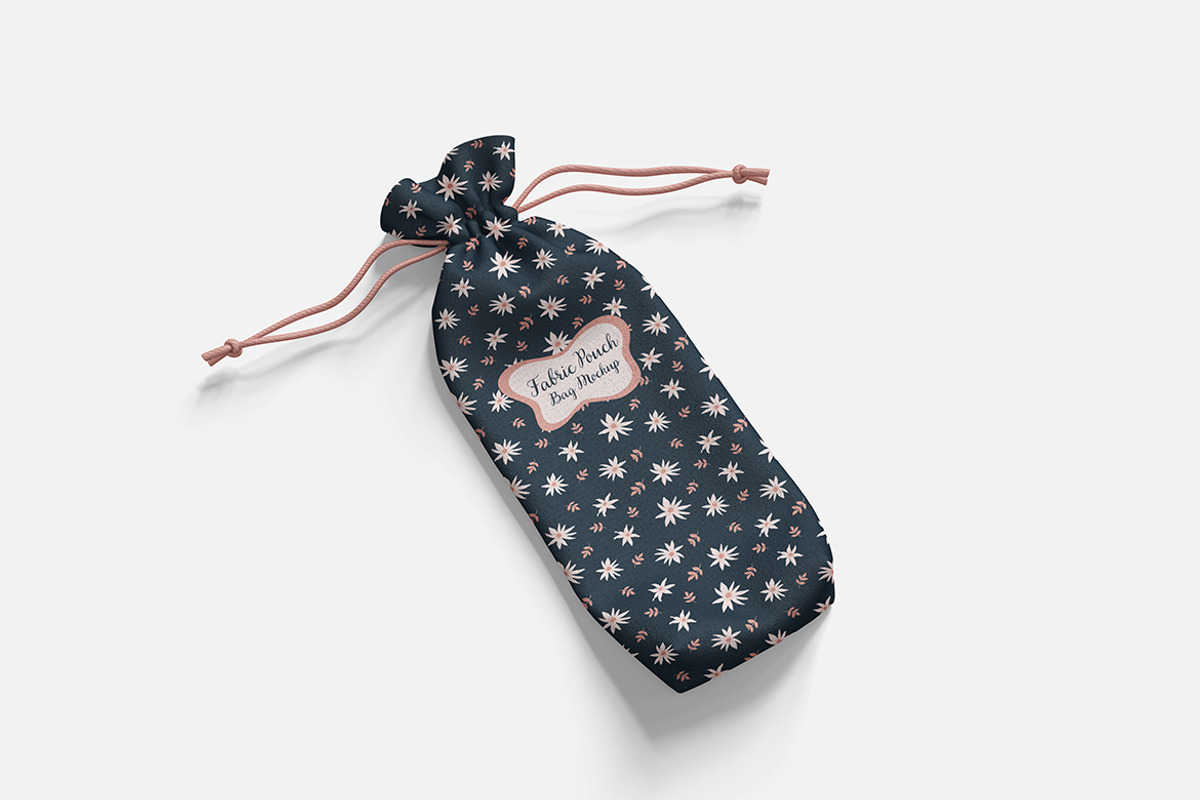 Minimalist Fabric Pouch Bag Mockup, an Advertising Mockup by bimockup (Photo 6 of 6)
