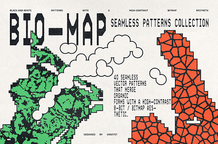 Bio-Map Seamless Patterns Collection, a Pattern Graphic by Vanzyst