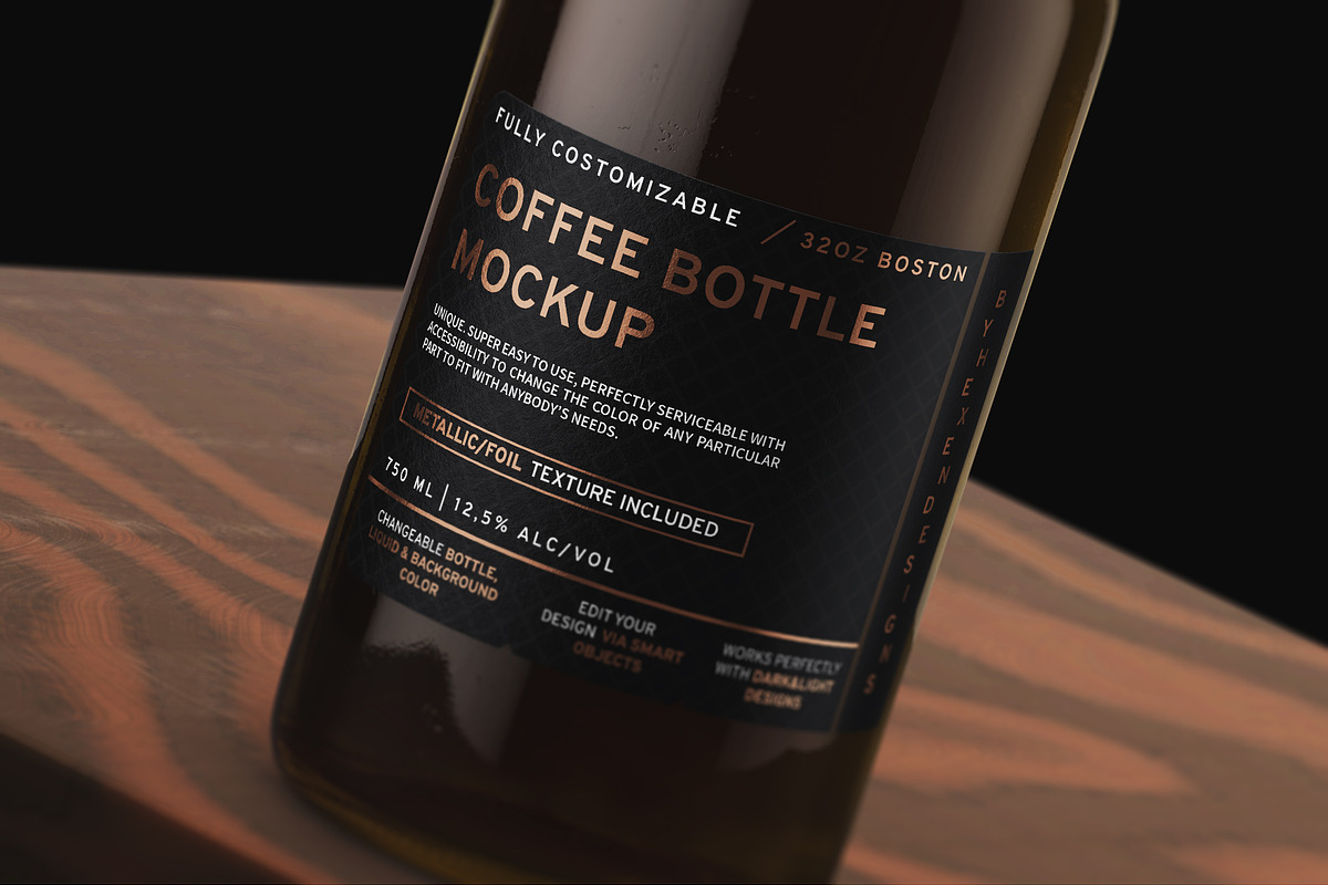 32oz Boston/Coffee Bottle Mockup, a Product Mockup by HexenDesigns (Photo 3 of 11)
