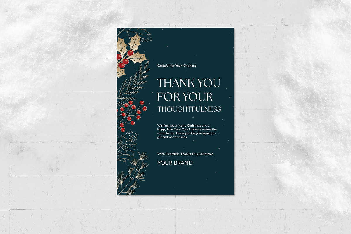 Christmas Card Template, a Flyer Template by BrandPacks (Photo 4 of 5)