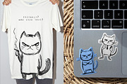 Angry Cats – Hand-Drawn Set, an Illustration by The Layered Art (Thumbnail 6 of 6)