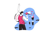 Lifeguard rescue people on water set, an Illustration by PaperTrident (Thumbnail 7 of 15)