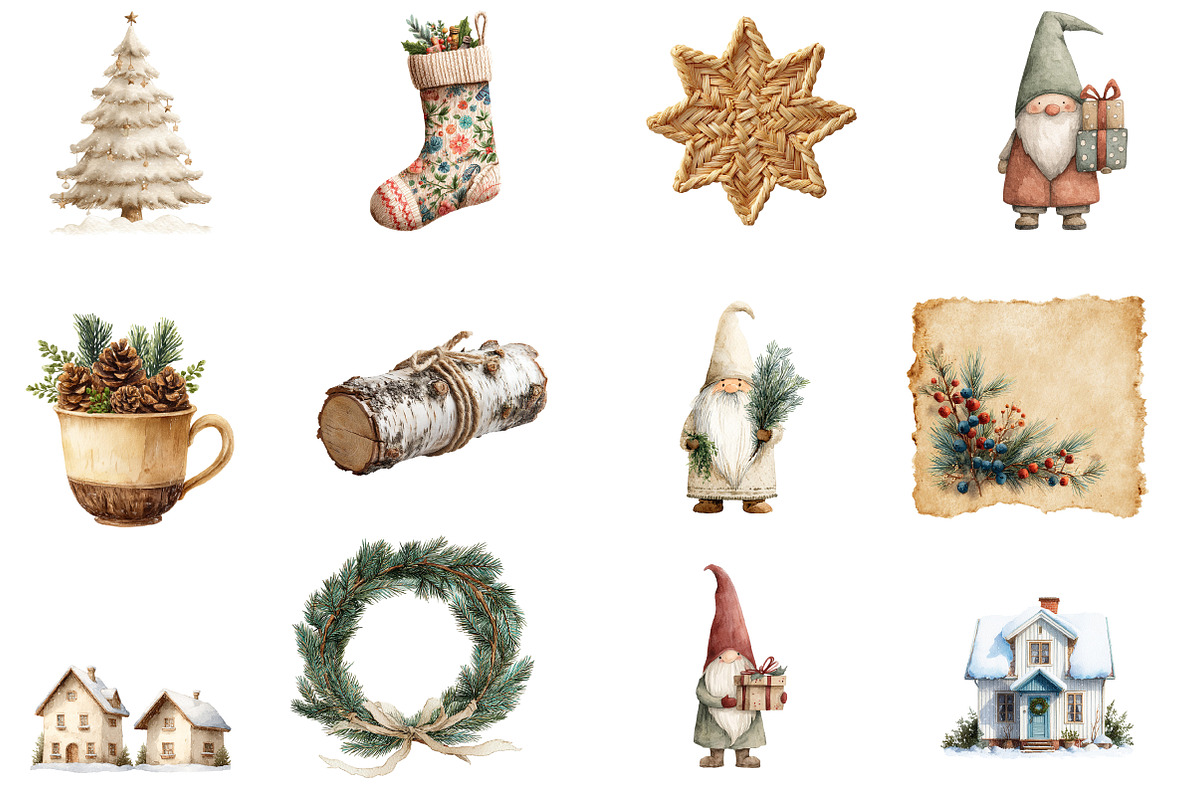 Nordic Christmas Clipart, an Illustration by Designworld (Photo 4 of 6)