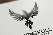 Raven Skull Logo, a Branding & Logo Template by VectorCrow (Thumbnail 2 of 3)