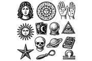 Mystical Tarot and Astrology Symbols, an Object Graphic by RT Studio (Thumbnail 2 of 4)