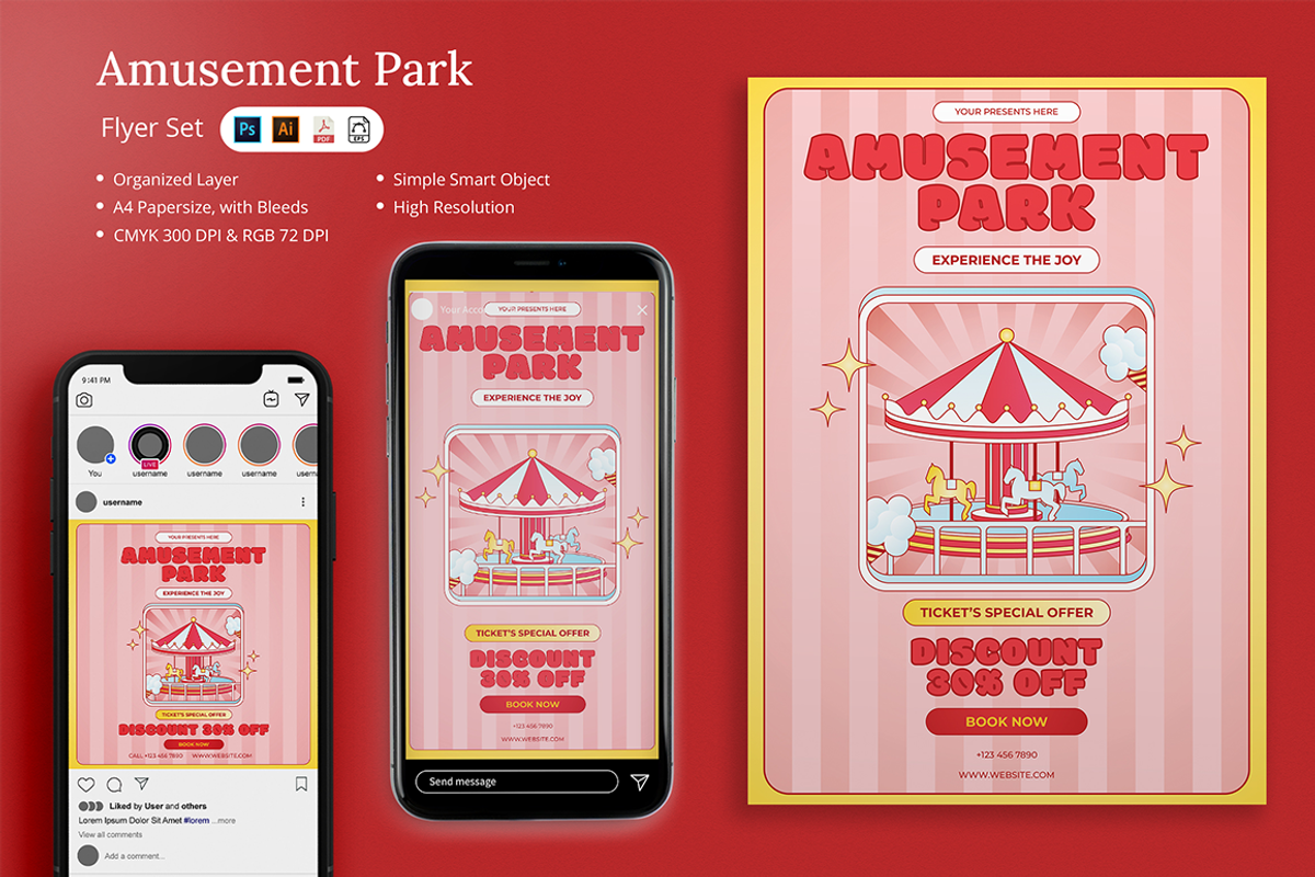 Merudo - Amusement Park Flyer Set, a Flyer Template by Attype (Photo 1 of 5)