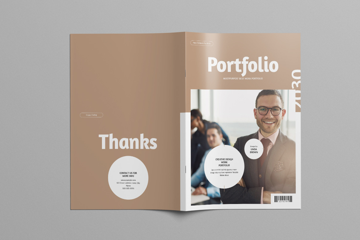 Works / Portfolio Template Canva, a Brochure Template by Pixelpick (Photo 9 of 9)