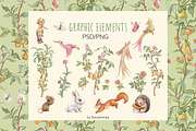 Watercolor plants Graphics patterns, a Pattern Graphic by TanyaSchuka (Thumbnail 10 of 12)
