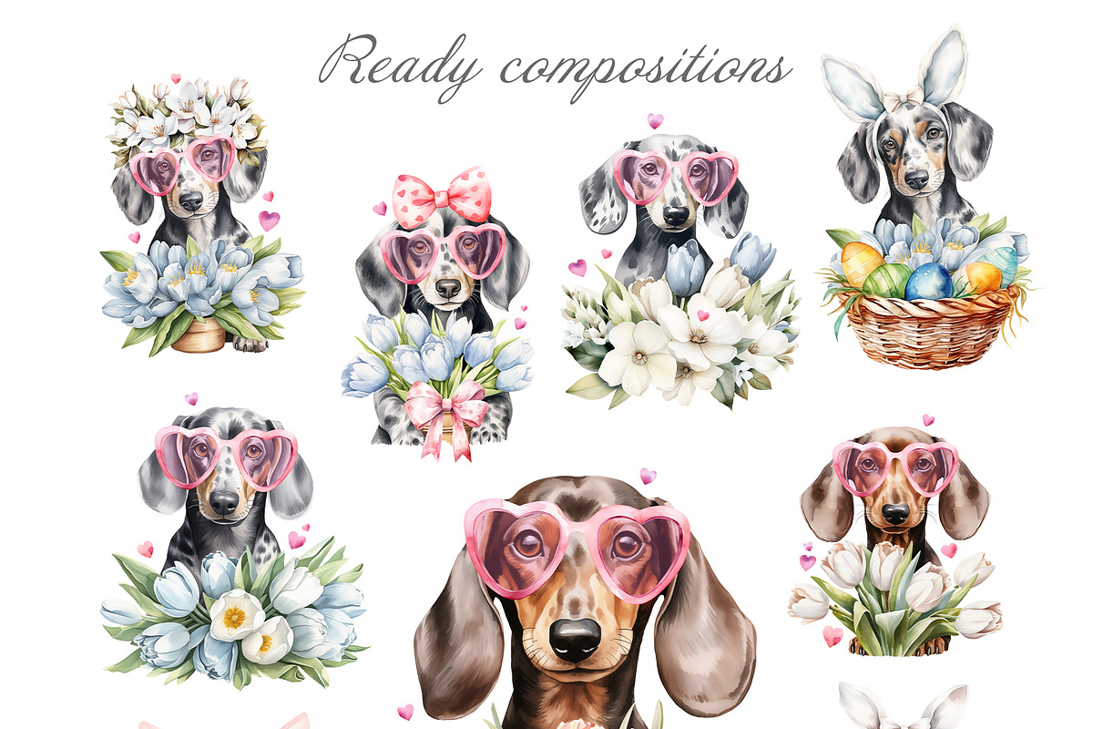 Festive dogs bundle, an Animal Illustration by TheCuteShop (Photo 16 of 33)