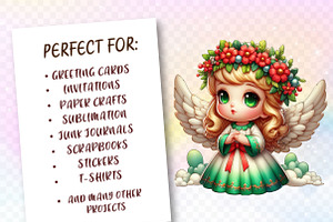 Cute Christmas Angels Sublimation