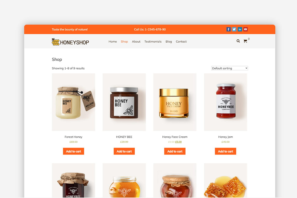 Honey Shop WordPress Theme, a WordPress Template by Your Theme Shop (Photo 3 of 10)