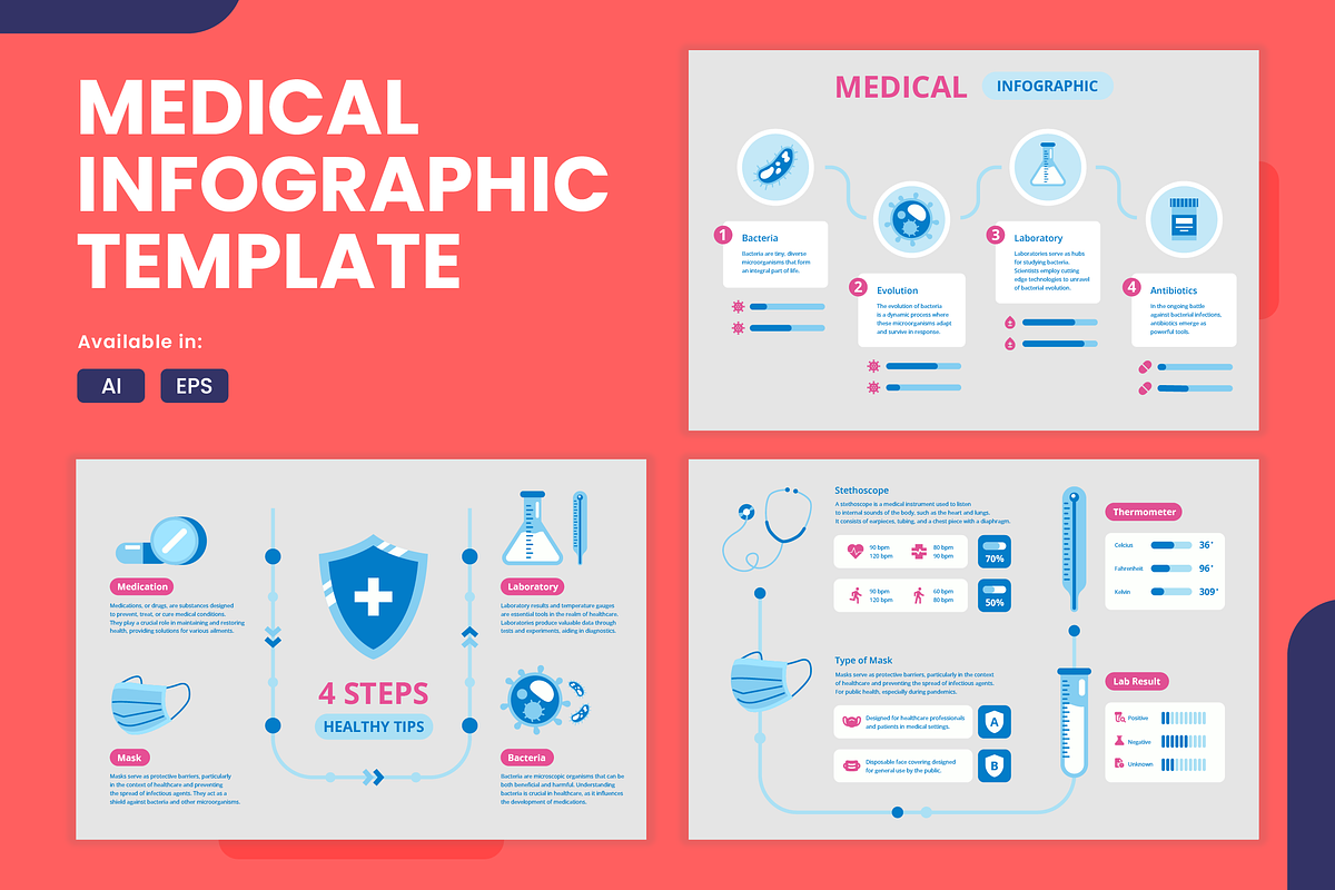 Medical Infographic Template, a Templates & Theme by Bartama Graphic (Photo 1 of 4)